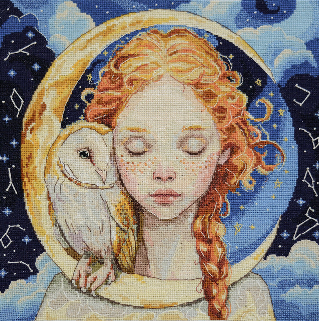 DIY Cross Stitch Kit "Meadow`s Whisper" 9.8x9.4 in