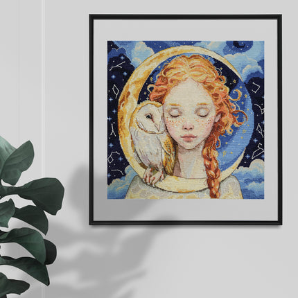 DIY Cross Stitch Kit "Meadow`s Whisper" 9.8x9.4 in