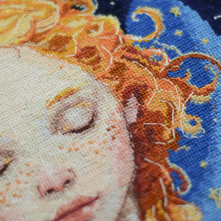 DIY Cross Stitch Kit "Meadow`s Whisper" 9.8x9.4 in