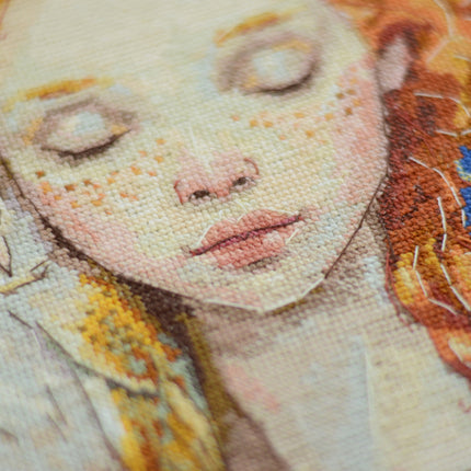 DIY Cross Stitch Kit "Meadow`s Whisper" 9.8x9.4 in
