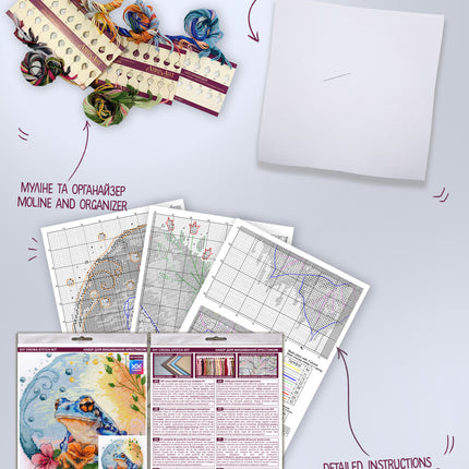 DIY Cross Stitch Kit "Water`s Shimmer" 8.3x10.6 in