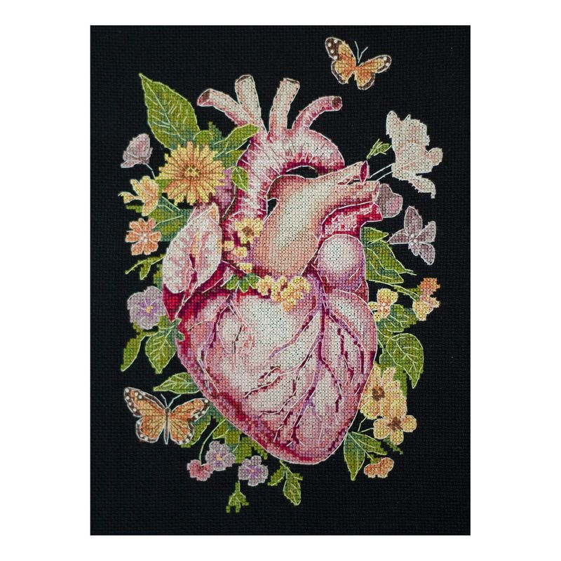 DIY Cross Stitch Kit "Anatomy of feelings" 7.5x10.6 in