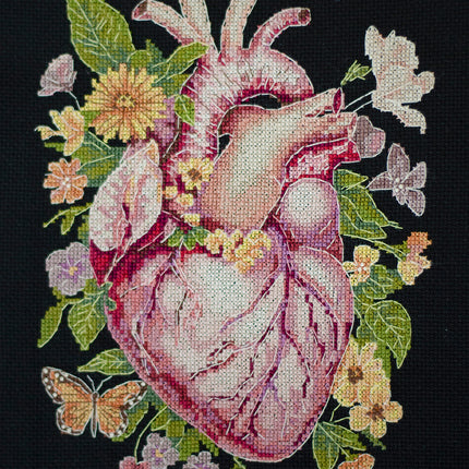 DIY Cross Stitch Kit "Anatomy of feelings" 7.5x10.6 in