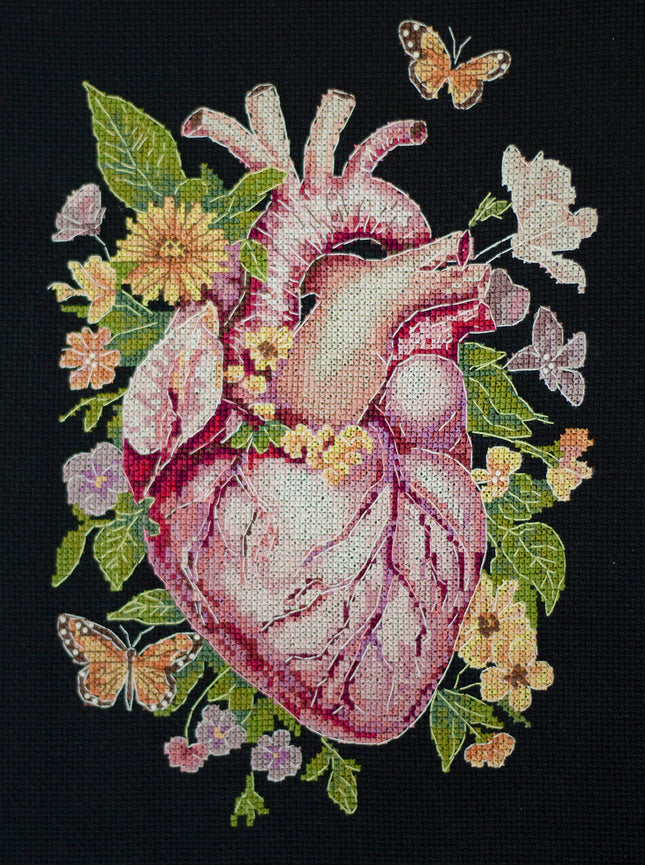DIY Cross Stitch Kit "Anatomy of feelings" 7.5x10.6 in