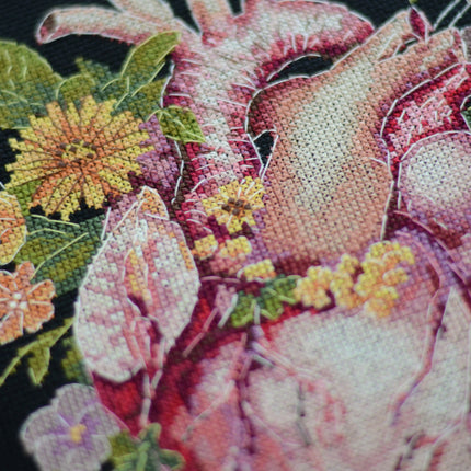 DIY Cross Stitch Kit "Anatomy of feelings" 7.5x10.6 in