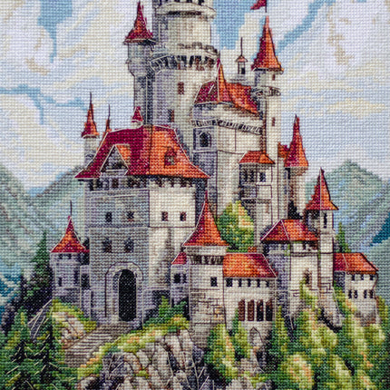 DIY Cross Stitch Kit "Among the Clouds" 9.1x15.7 in