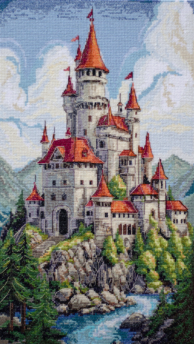 DIY Cross Stitch Kit "Among the Clouds" 9.1x15.7 in