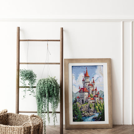 DIY Cross Stitch Kit "Among the Clouds" 9.1x15.7 in