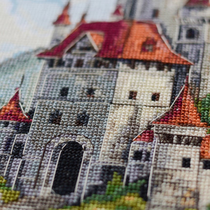 DIY Cross Stitch Kit "Among the Clouds" 9.1x15.7 in