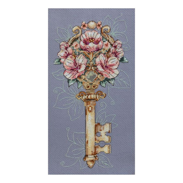 DIY Cross Stitch Kit "Key to Feelings" 5.1x10.2 in
