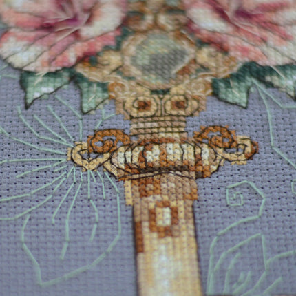 DIY Cross Stitch Kit "Key to Feelings" 5.1x10.2 in