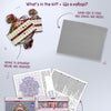 DIY Cross Stitch Kit "Key to Feelings" 5.1x10.2 in