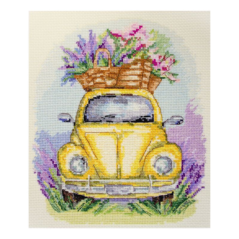 DIY Cross Stitch Kit "Adventures of Provence" 7.5x8.7 in