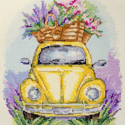 DIY Cross Stitch Kit "Adventures of Provence" 7.5x8.7 in