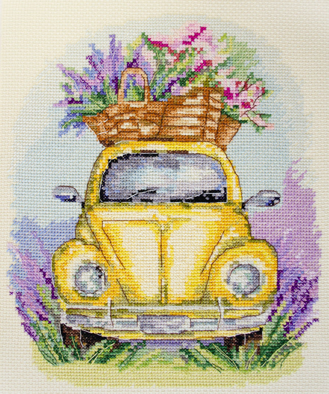 DIY Cross Stitch Kit "Adventures of Provence" 7.5x8.7 in