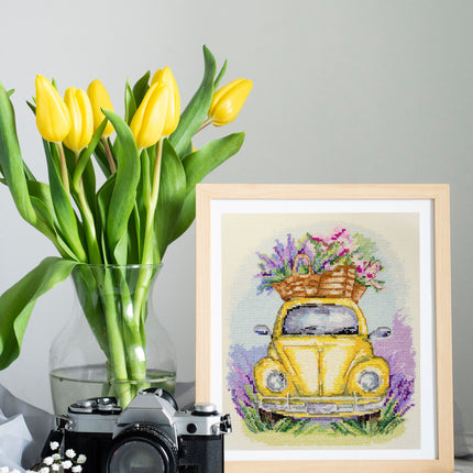 DIY Cross Stitch Kit "Adventures of Provence" 7.5x8.7 in
