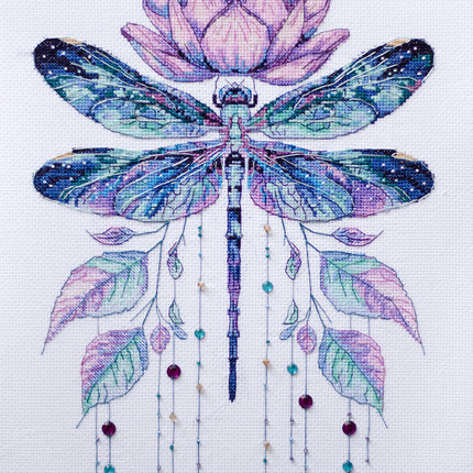 DIY Cross Stitch Kit "Summer muse" 9.4x13.4 in