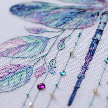 DIY Cross Stitch Kit "Summer muse" 9.4x13.4 in