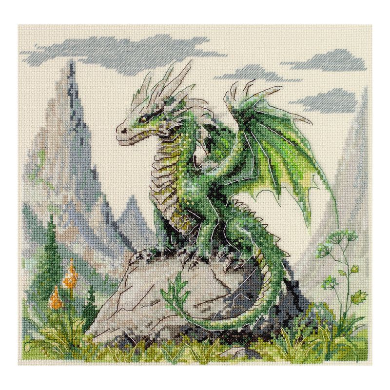 DIY Cross Stitch Kit "Lord of the mountain" 9.8x9.4 in