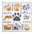 DIY Cross Stitch Kit "Meow-meow" 13.8x13.8 in