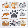 DIY Cross Stitch Kit "Meow-meow" 13.8x13.8 in