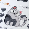 DIY Cross Stitch Kit "Meow-meow" 13.8x13.8 in