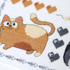 DIY Cross Stitch Kit "Meow-meow" 13.8x13.8 in