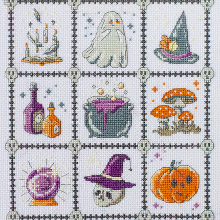 DIY Cross Stitch Kit "Witchcraft for Beginners" 8.3x9.1 in