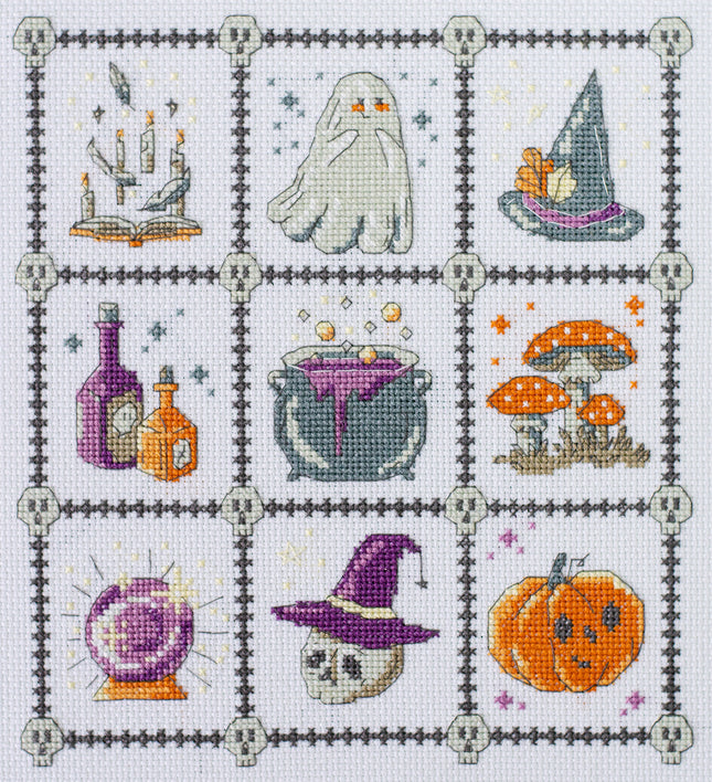 DIY Cross Stitch Kit "Witchcraft for Beginners" 8.3x9.1 in