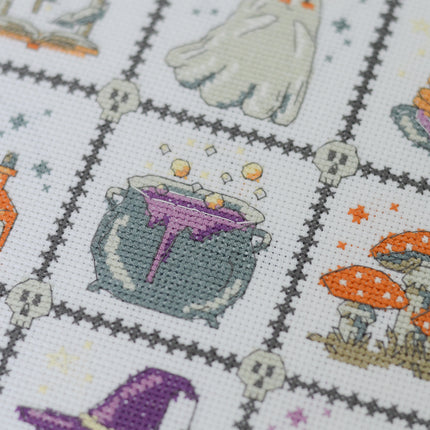 DIY Cross Stitch Kit "Witchcraft for Beginners" 8.3x9.1 in