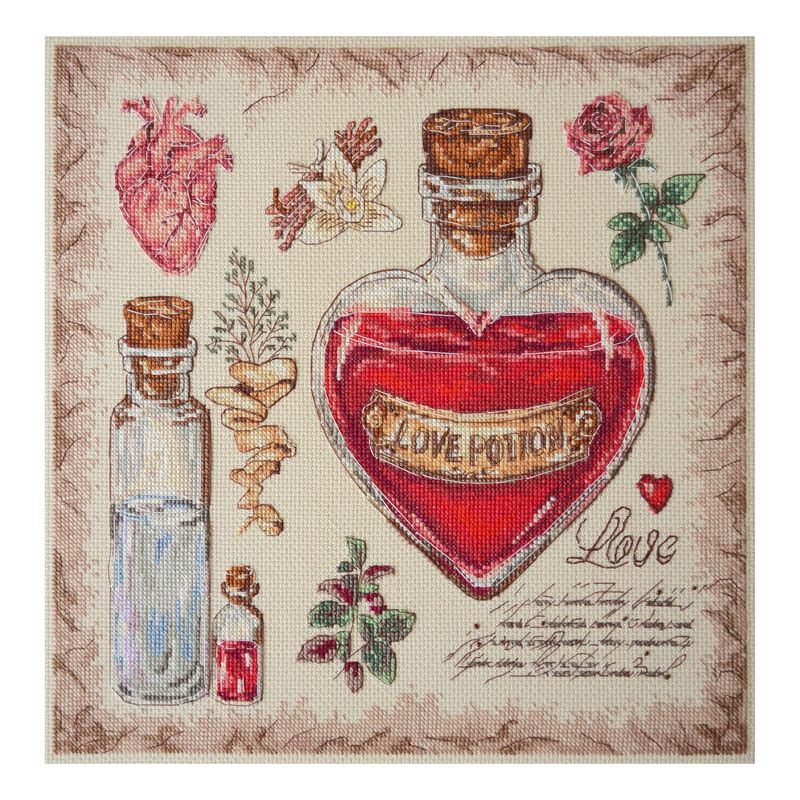 DIY Cross Stitch Kit "Recipe for love" 11.8x11.8 in
