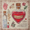 DIY Cross Stitch Kit "Recipe for love" 11.8x11.8 in