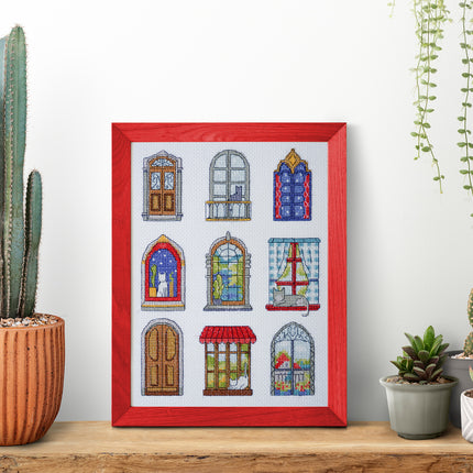 DIY Cross Stitch Kit "9 little cozy tales" 7.1x9.4 in