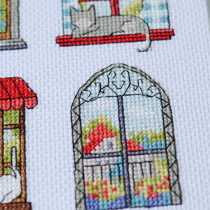 DIY Cross Stitch Kit "9 little cozy tales" 7.1x9.4 in