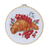 DIY Cross Stitch Kit "Redcurrant Croissant" 7.9x7.9 in