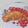 DIY Cross Stitch Kit "Redcurrant Croissant" 7.9x7.9 in