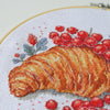 DIY Cross Stitch Kit "Redcurrant Croissant" 7.9x7.9 in