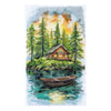 DIY Cross Stitch Kit "Silence in the forest" 7.9x13.8 in