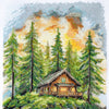 DIY Cross Stitch Kit "Silence in the forest" 7.9x13.8 in