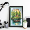 DIY Cross Stitch Kit "Silence in the forest" 7.9x13.8 in
