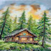 DIY Cross Stitch Kit "Silence in the forest" 7.9x13.8 in