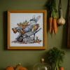 DIY Cross Stitch Kit "Free carrots " 7.9x7.1 in