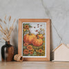 DIY Cross Stitch Kit "Autumn garden palette" 6.3x9.4 in