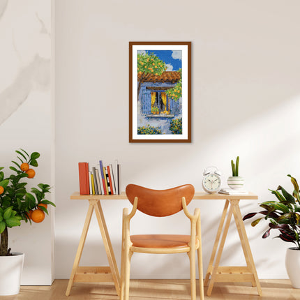 DIY Cross Stitch Kit "Mediterranean reverie" 7.1x13.4 in