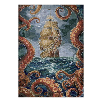 DIY Cross Stitch Kit "The abyss" 7.1x10.6 in