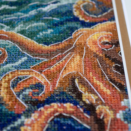 DIY Cross Stitch Kit "The abyss" 7.1x10.6 in