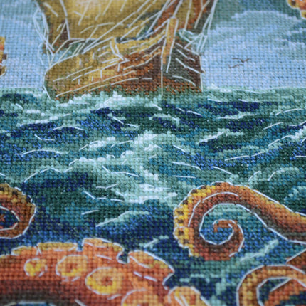DIY Cross Stitch Kit "The abyss" 7.1x10.6 in