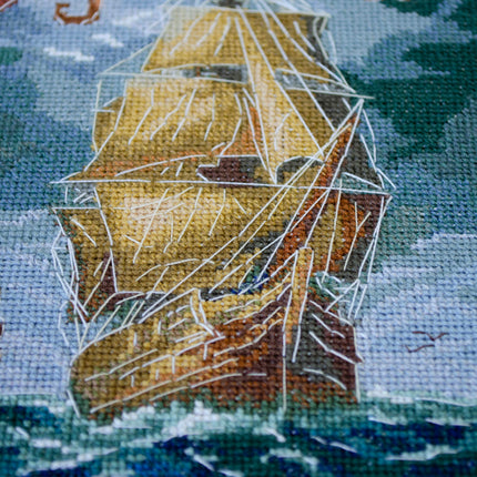DIY Cross Stitch Kit "The abyss" 7.1x10.6 in