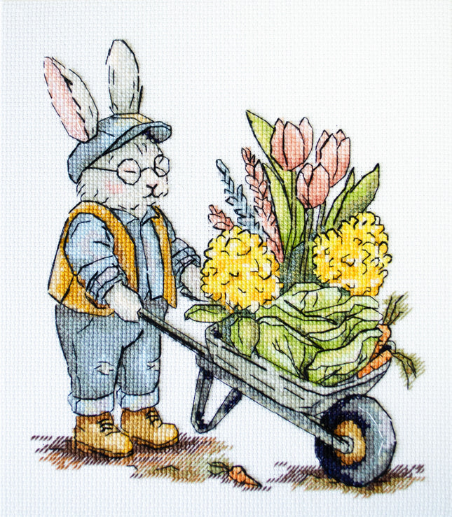 DIY Cross Stitch Kit "Harvest Day" 7.1x8.3 in