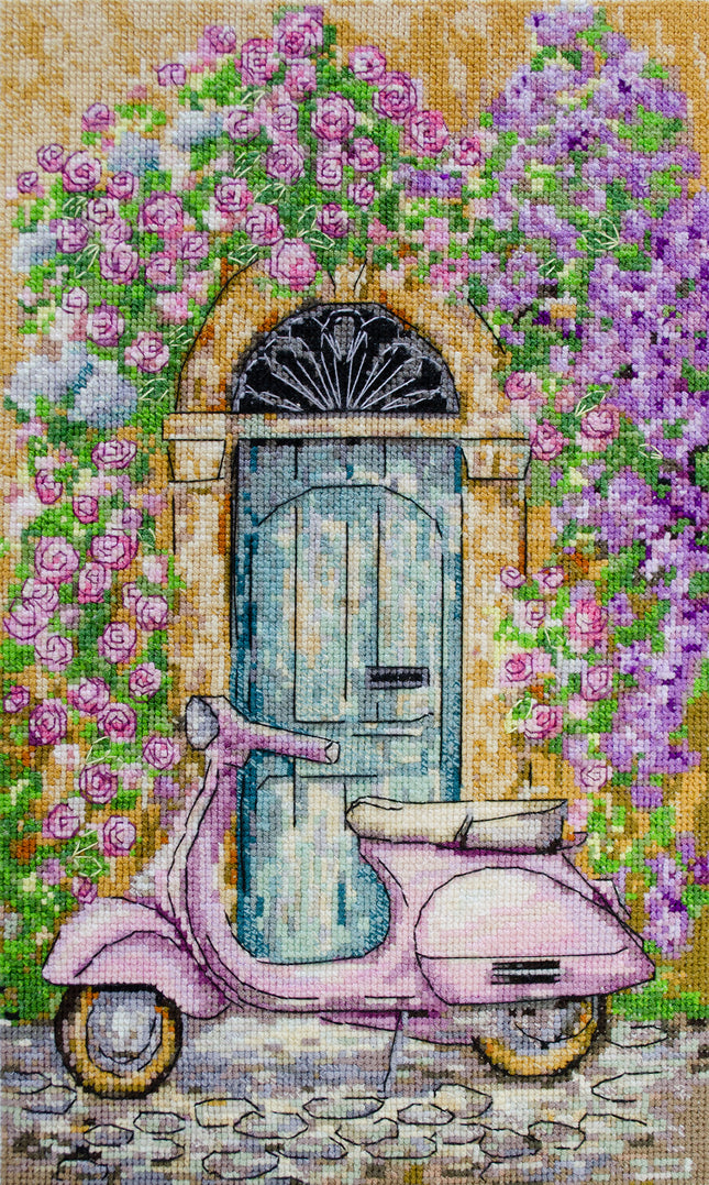 DIY Cross Stitch Kit "La Dolce Vita" 6.3x9.8 in